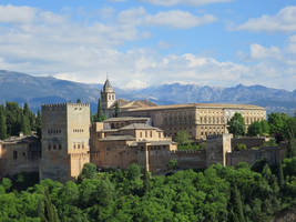Alhambra in front of Sierra Nevada