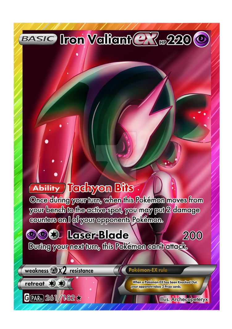 iron valiant ex pokemon card value - 261/182 - Paradox Rift - Hyper Rare - Gold Foil Near Mint Set Iron Valiant ex - 225/182
