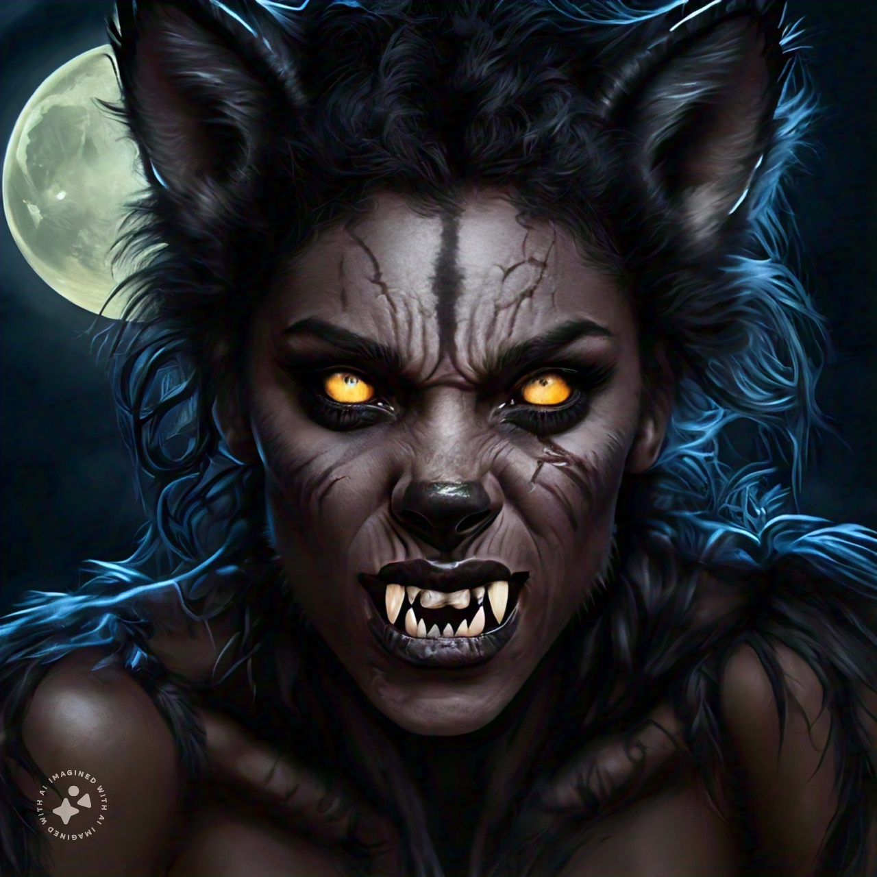 Black Werewolf Woman Transformation by Shefelin on DeviantArt