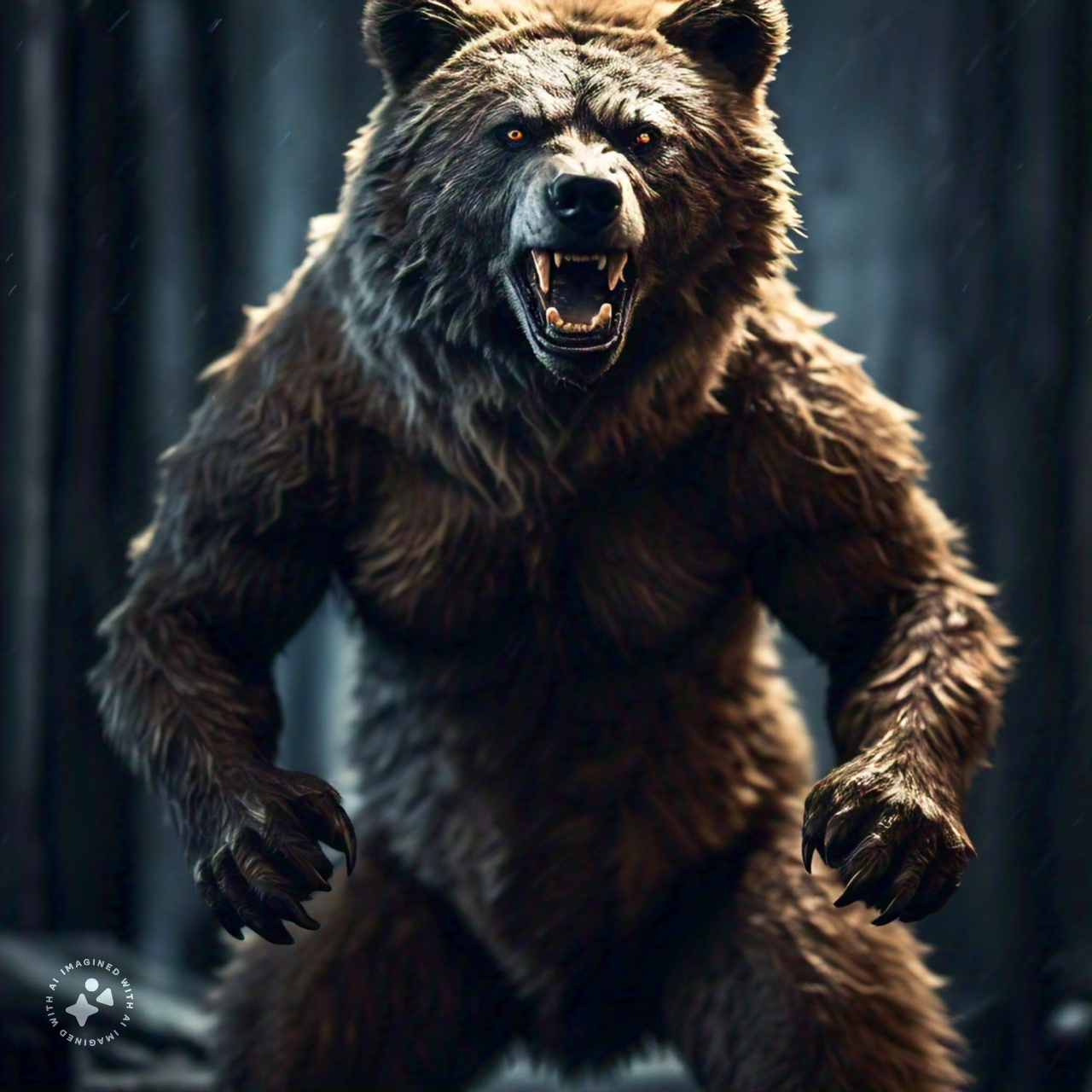 Fully transformed female werebear by Shefelin on DeviantArt