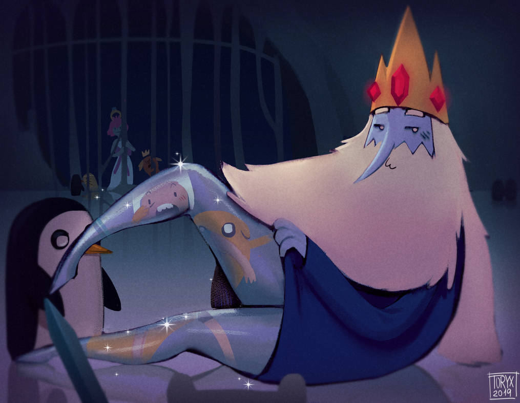 Ice king with cool legs (adventure time fanart) by Torixpeach on