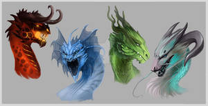 Dragon heads