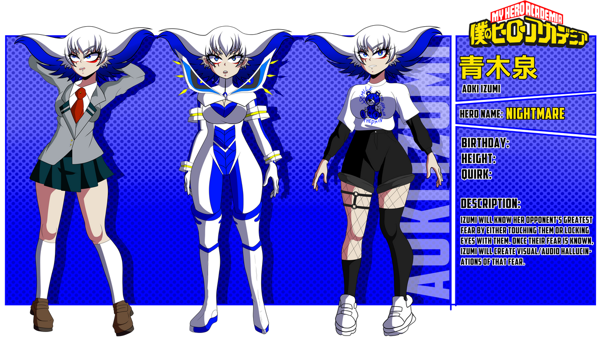 MHA OC: AOKI IZUMI by bbbiniii on DeviantArt