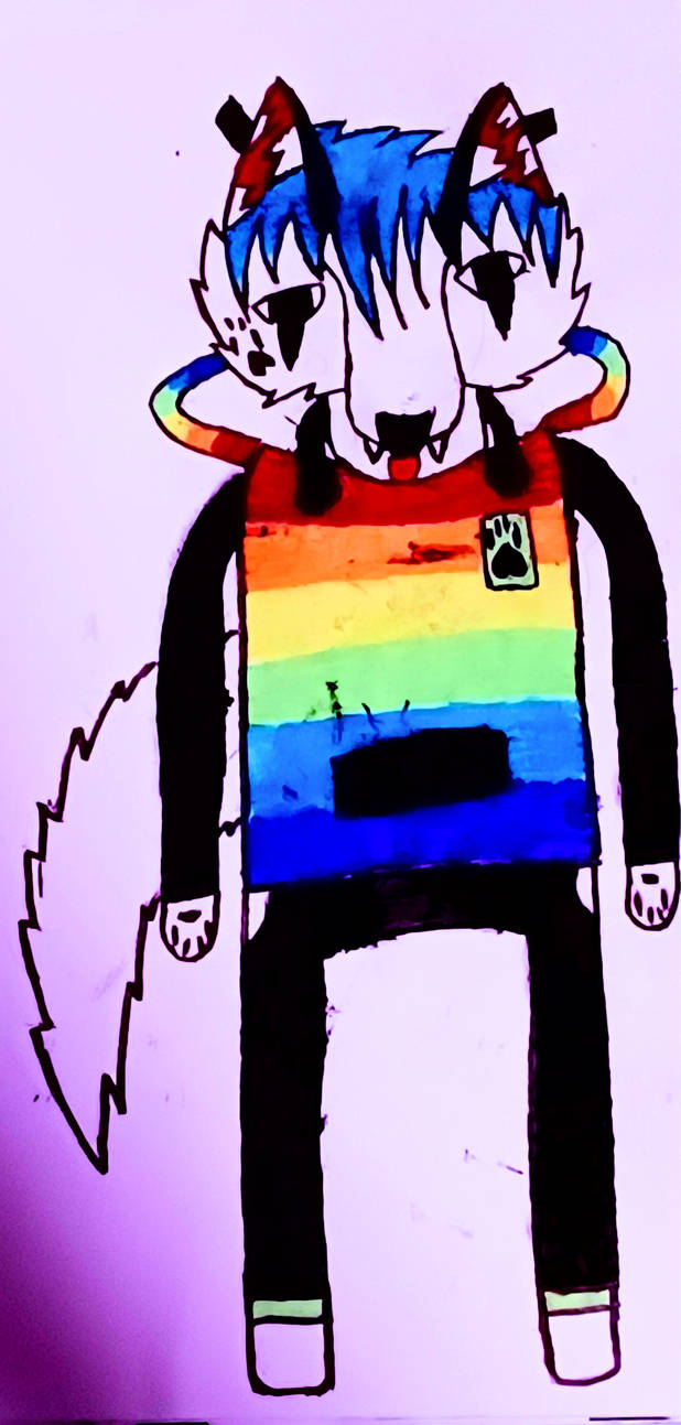 Rainbow rave wolf pup by Wolfpup9005 on DeviantArt