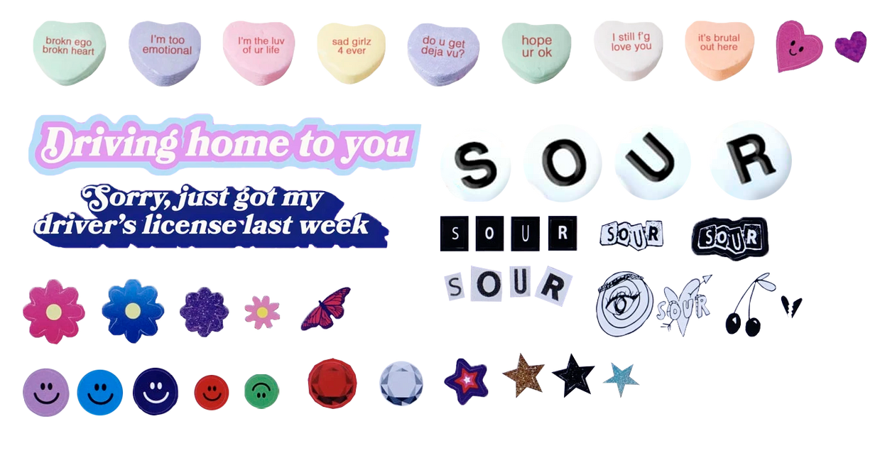 (more) SOUR by olivia rodrigo stickers by dayaze on DeviantArt