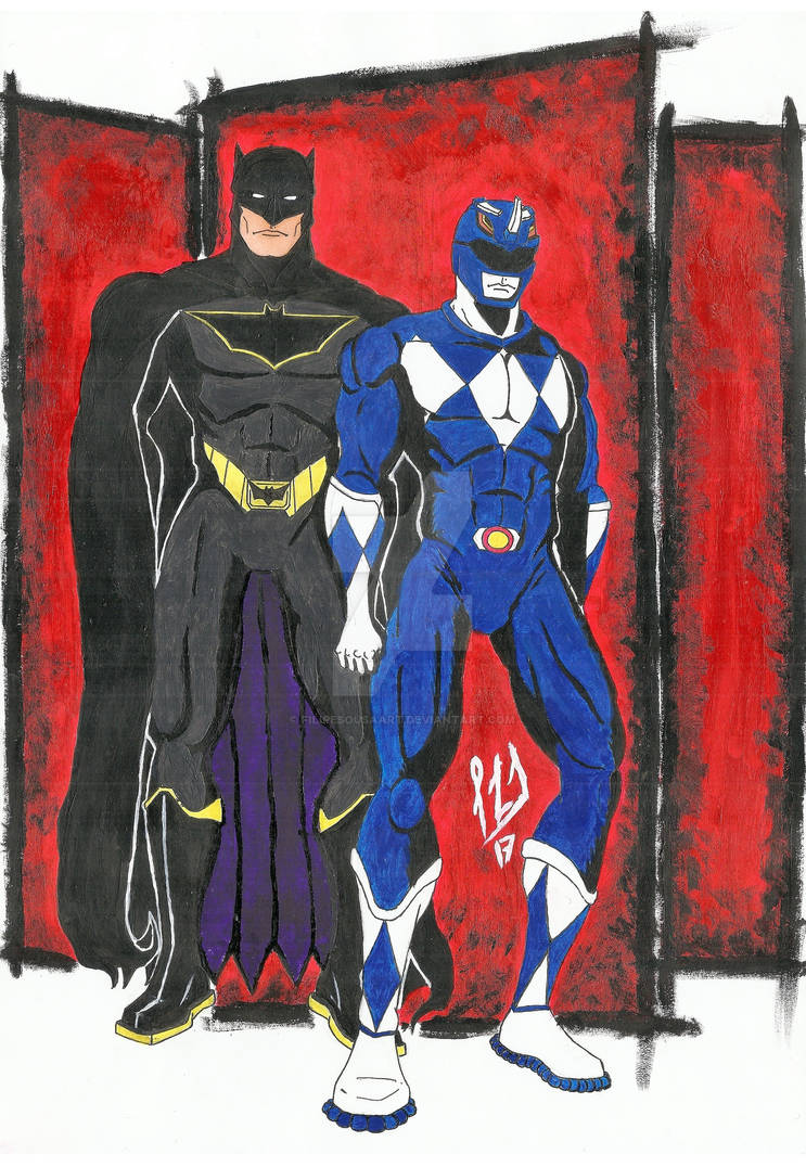 Batman and Power Ranger Commission by FilipeSousaArt on DeviantArt