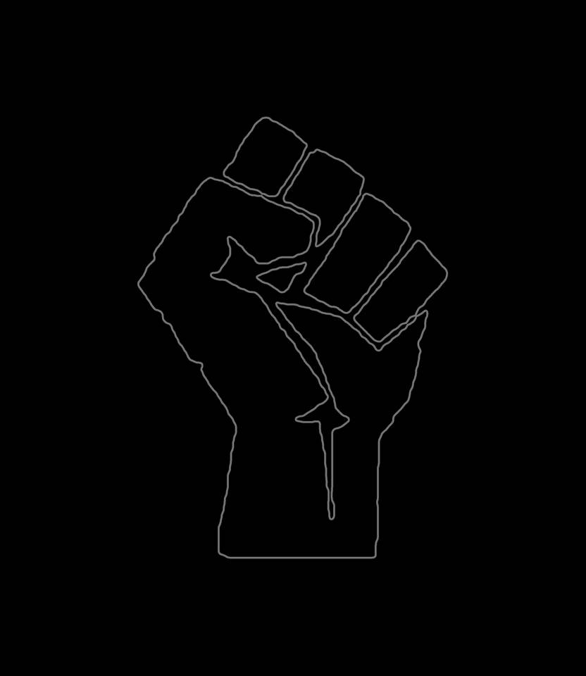 Blm Drawinf BLM outlined logo with black background by veiled-photographer on ...