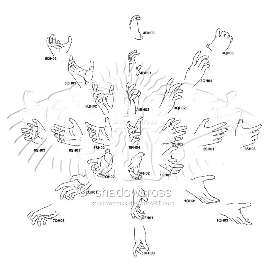 Hand Multiple Angle Hand Study Angle Chart 8 by Shadowcross on DeviantArt