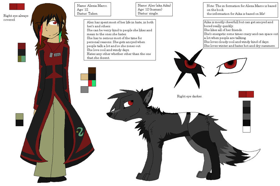 Alex and Aika Reff by AikazWolf on DeviantArt