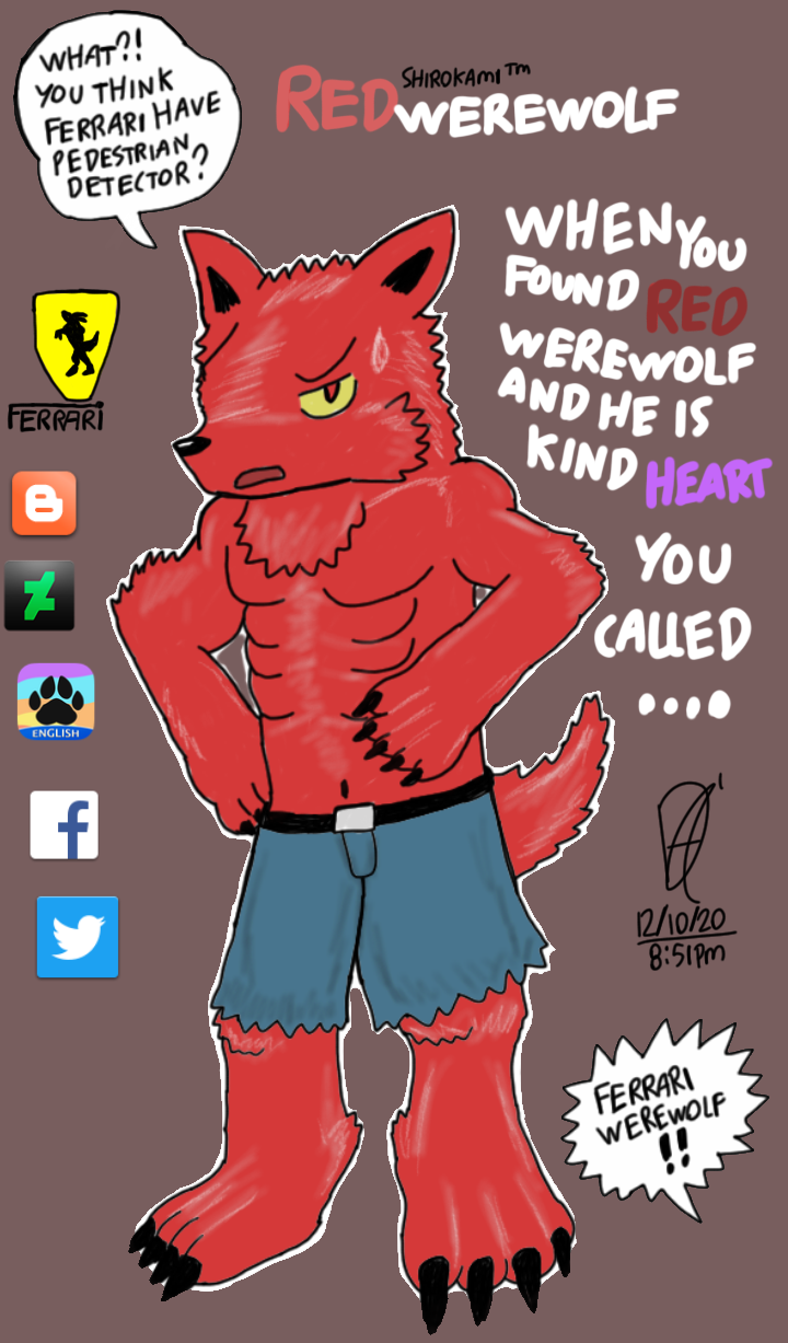 Delta Red Werewolf Red werewolf by W3R3WOOF4 on DeviantArt
