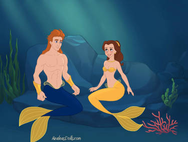 Belle and Adam mermaids