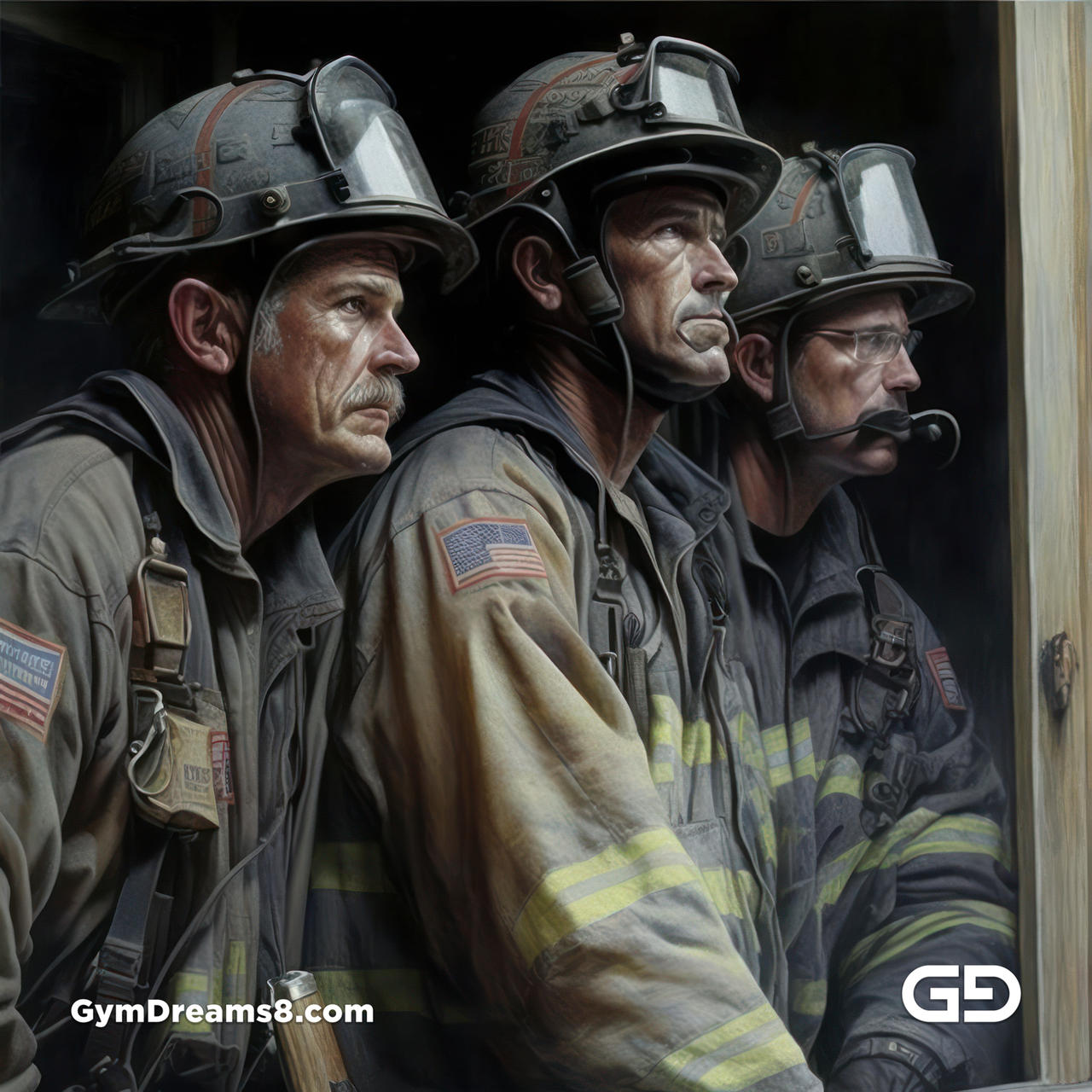 Firemen Three Firemen. 3.6. Painting by GymDreams on DeviantArt