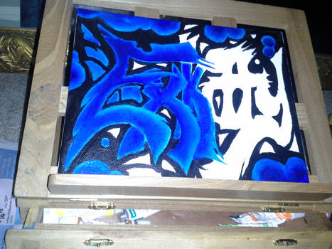 Graffiti Painting - Unfinished ExKitty Logo