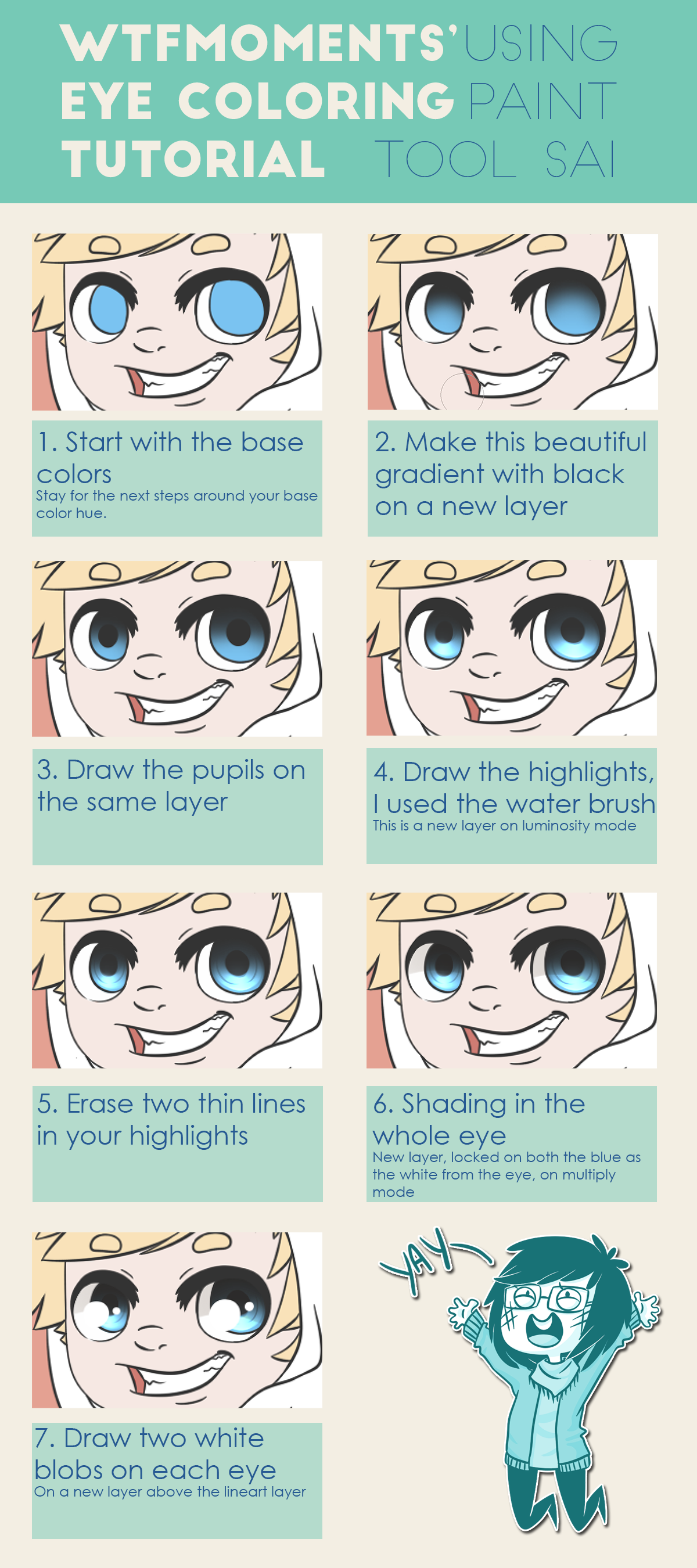 [SAI] Eye coloring tutorial