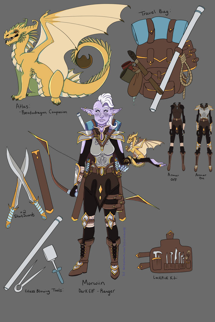 Morwiin ~ My DND Drow Ranger by LilCritter02 on DeviantArt