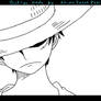 One Piece - Luffy - lineart