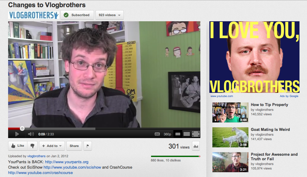 I Love You, Vlogbrothers