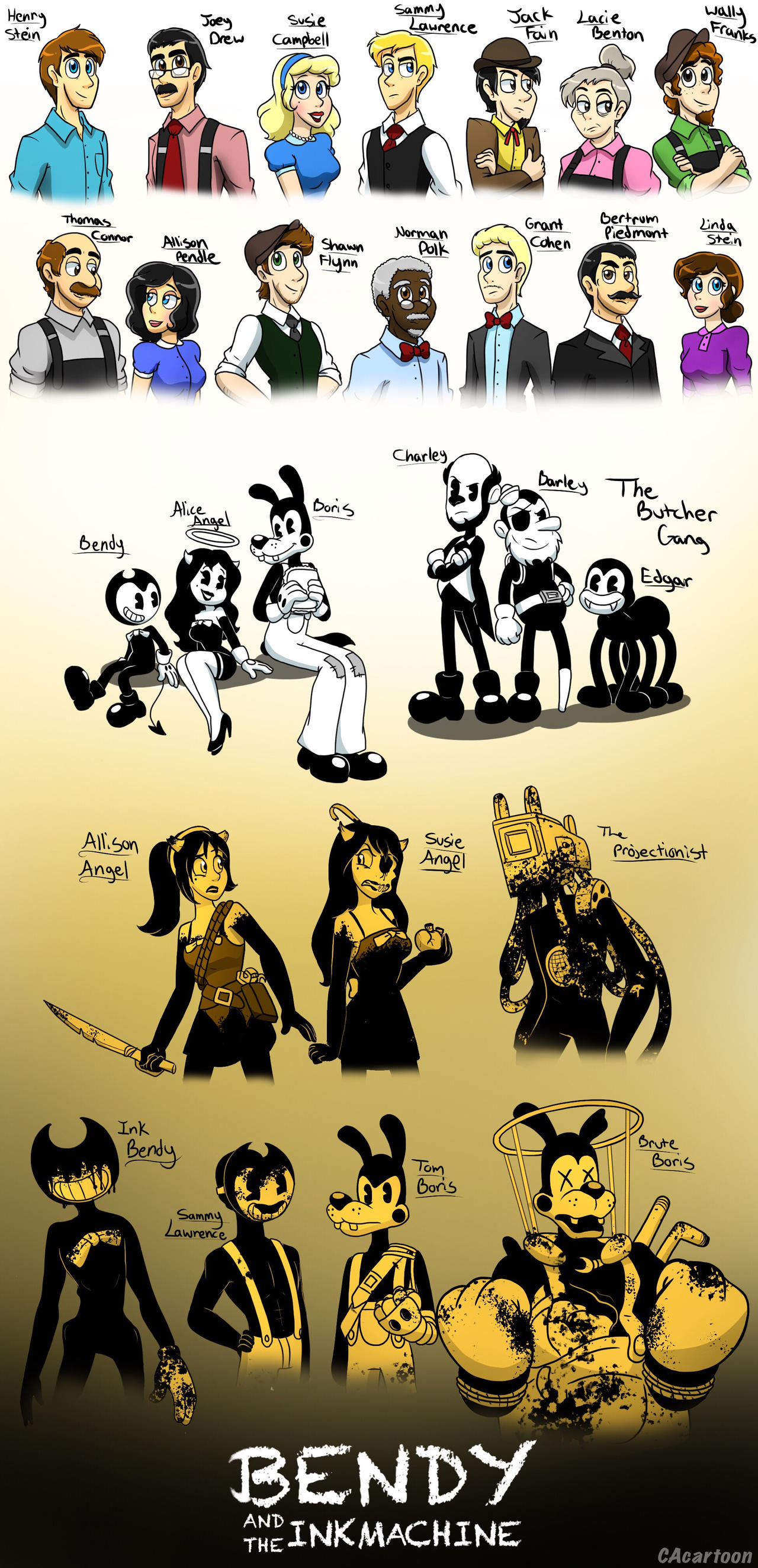 Bulky bendy  Bendy and the ink machine, Deviantart, Card games