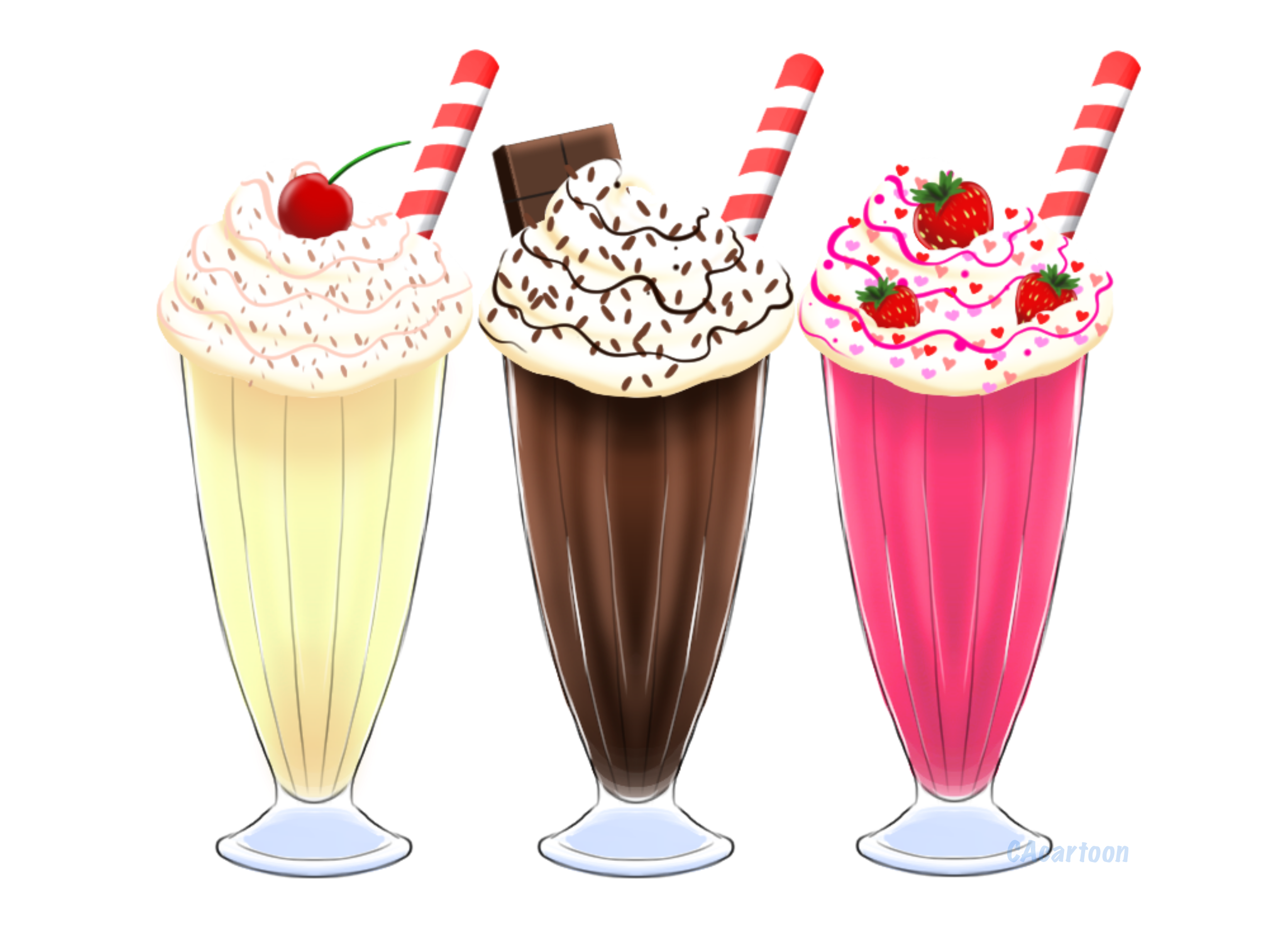 Food Requests: Milkshakes by CAcartoon on DeviantArt