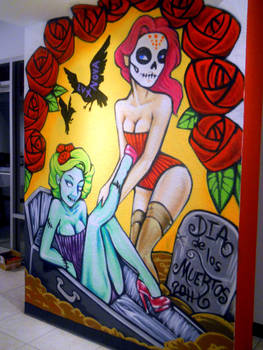 Dia de los Muertas mural