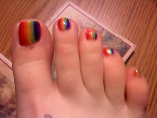 Shell Toes Rainbow rainbow toes by magnolia101 on DeviantArt