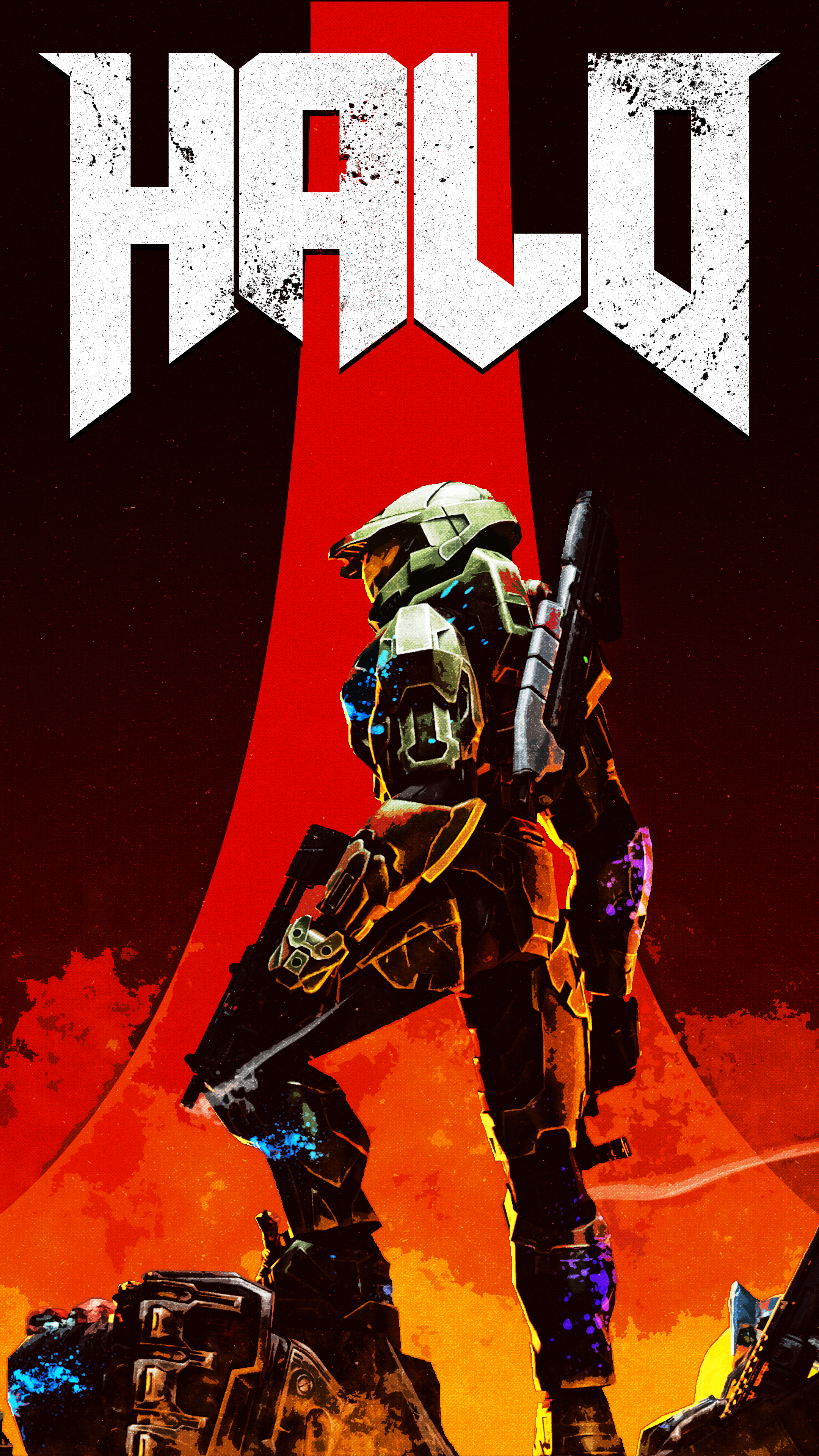 Halo x Doom Wallpaper 4k Mobile by Playbox36 on DeviantArt Halo x Doom Wallpaper 4k Mobile by Playbox36 on DeviantArt