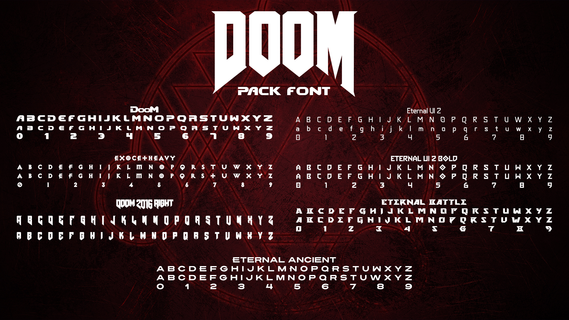 Doom Pack Font 2024 by Playbox36 on DeviantArt