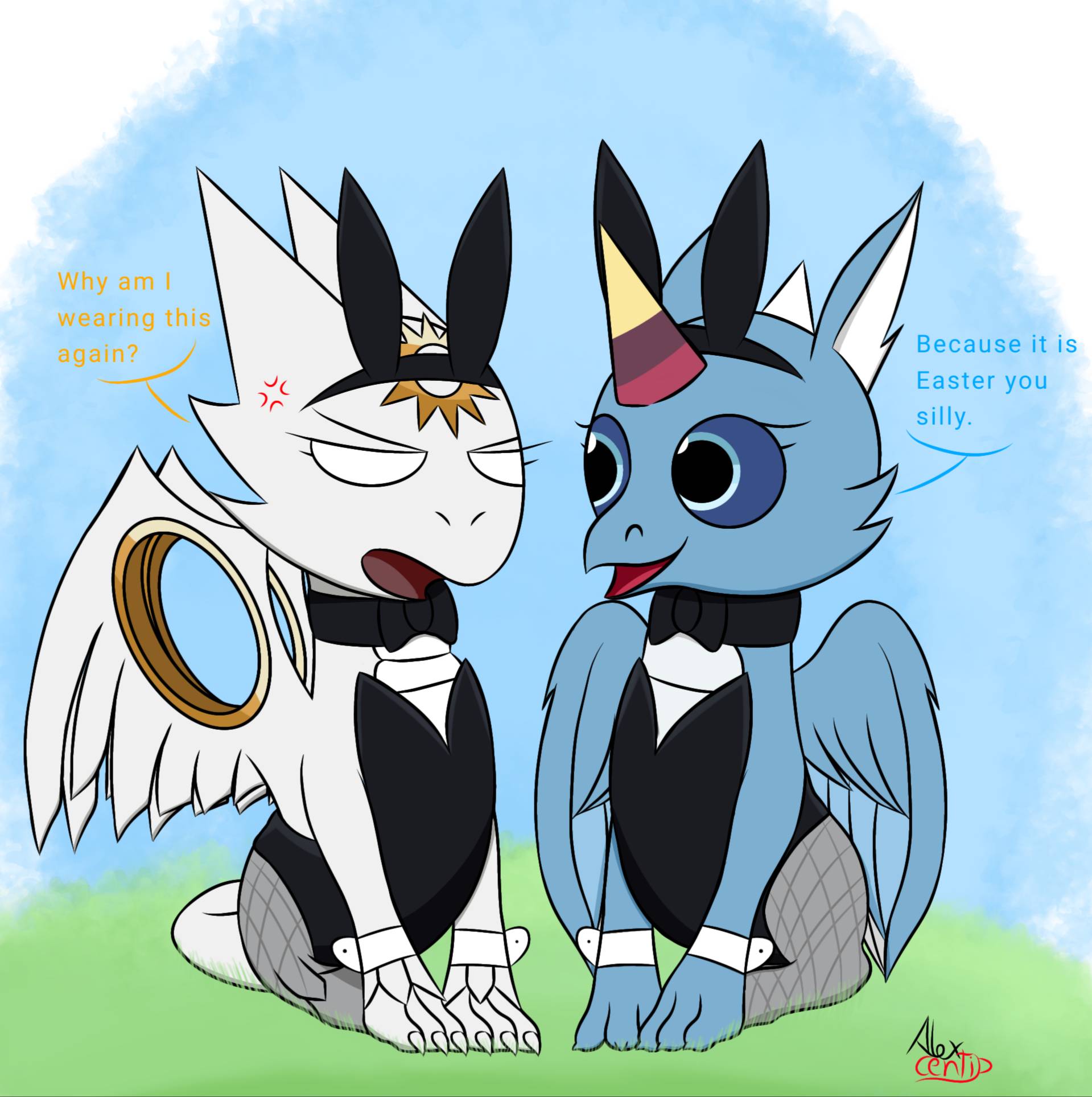 Easter bunnies by AlexCentip on DeviantArt