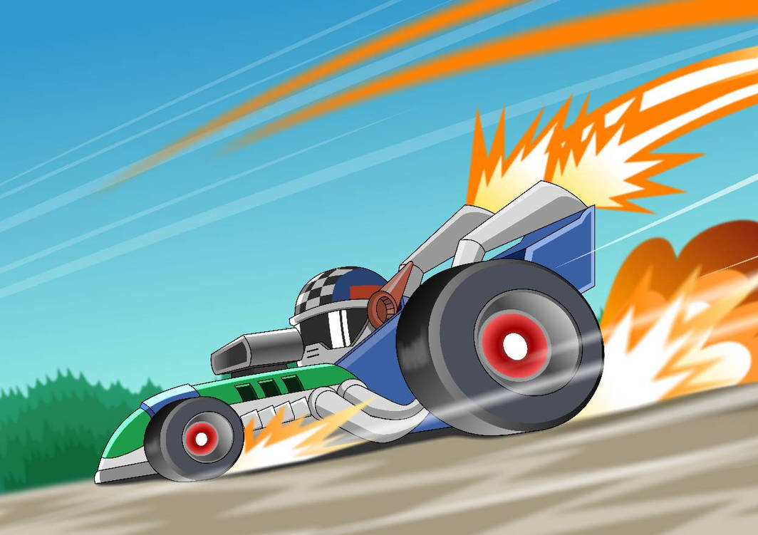 Turbo man's race car racing by kinglolo89 on DeviantArt