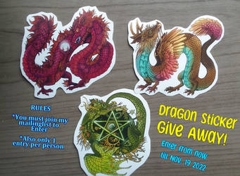 Dragon Sticker 3 Pack Giveaway!