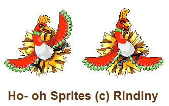 Ho-oh Silver Sprite Colour by PixelEightArt on DeviantArt