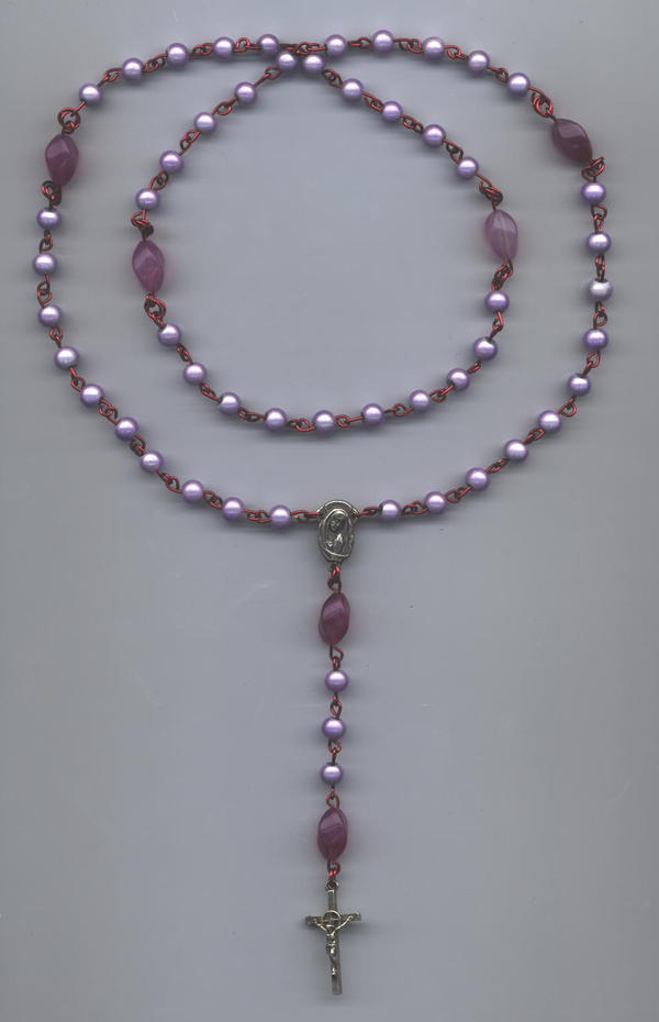 Red and purple rosary