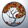 Fall Colors Tree of Life pendant