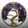 Gold and Amethyst Tree of Life pendant