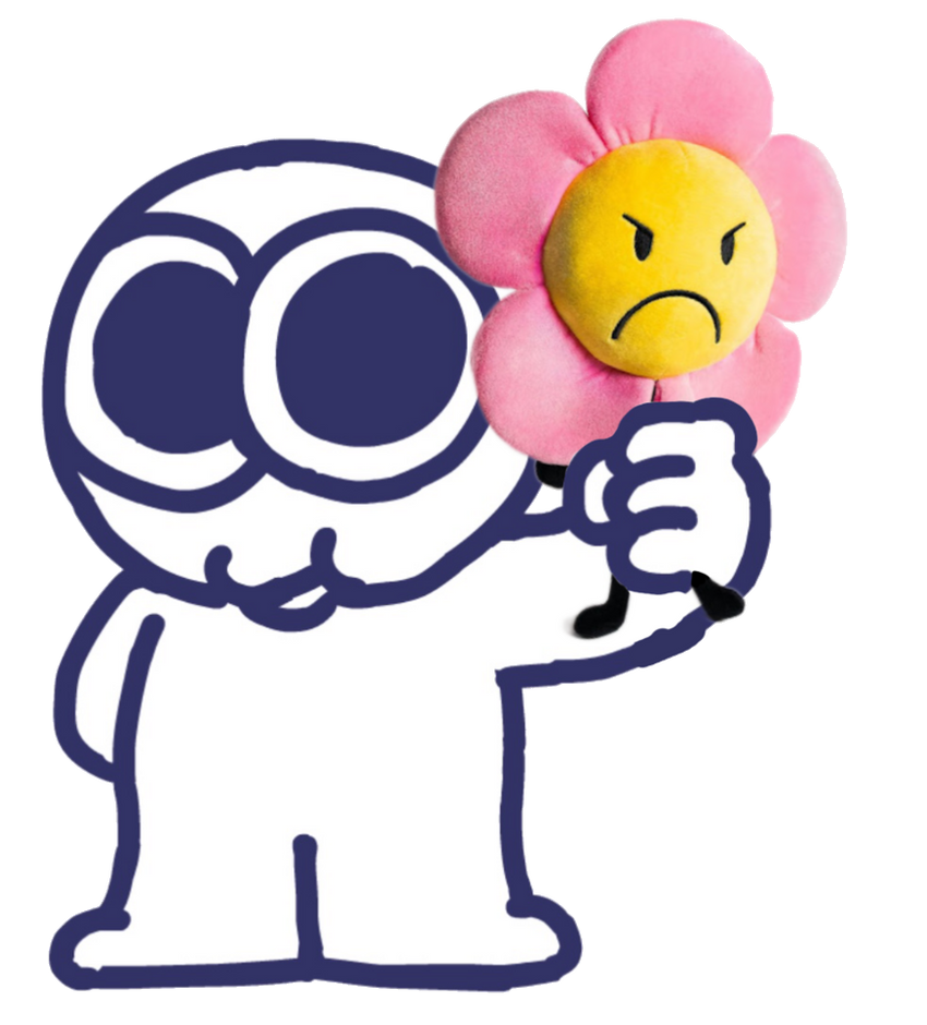 Rabbert holding a flower plush by JCTOT2024 on DeviantArt