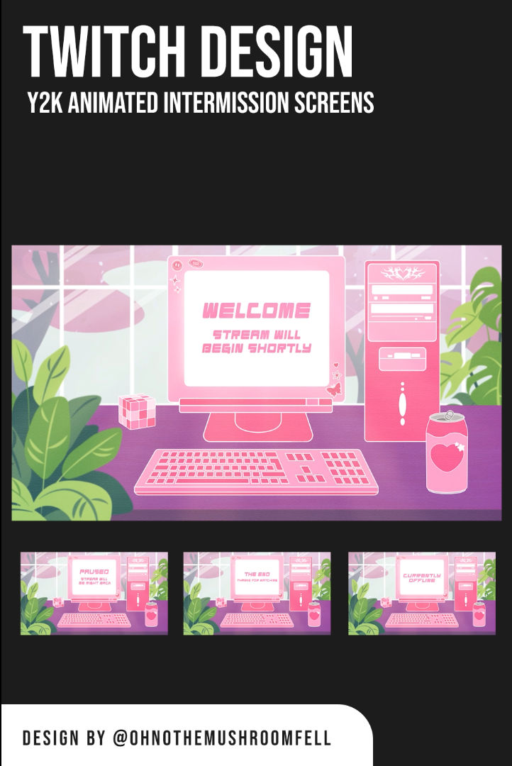 Twitch Animated Intermission Screens | Sakura Y2K by ...