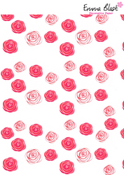 Deco Paper 1 - Roses Pattern - Papel Deco