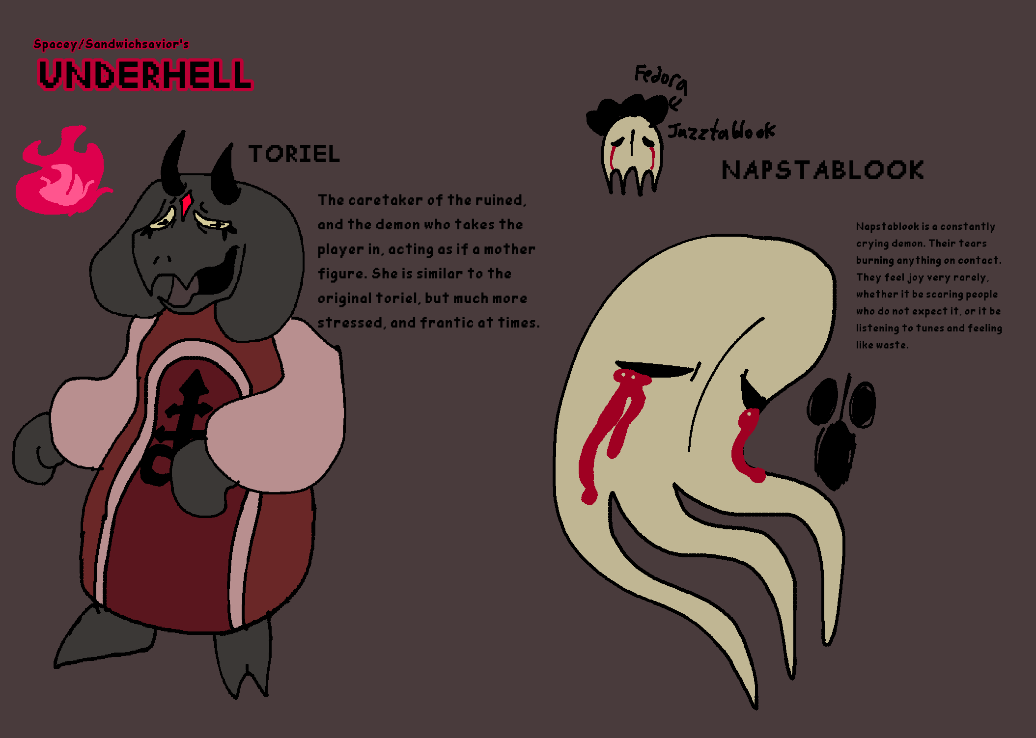 Undrhell UNDERHELL Toriel and Napstablook by SandwichSavior on DeviantArt