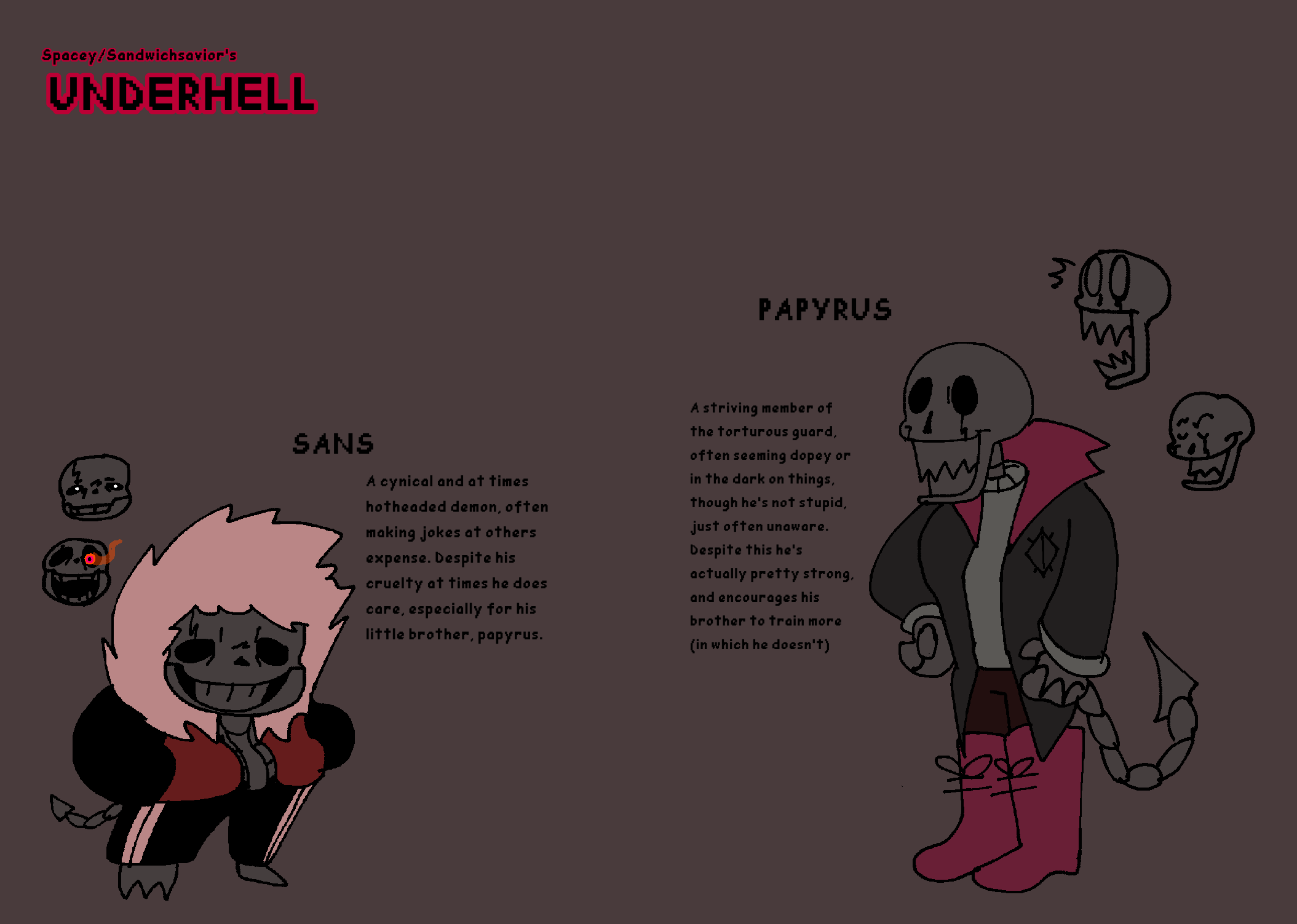 Undrhell UNDERHELL Sans and Papyrus by SandwichSavior on DeviantArt
