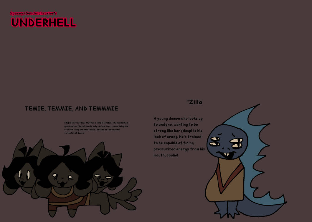 Undrhell UNDERHELL Temmie and Zilla by SandwichSavior on DeviantArt