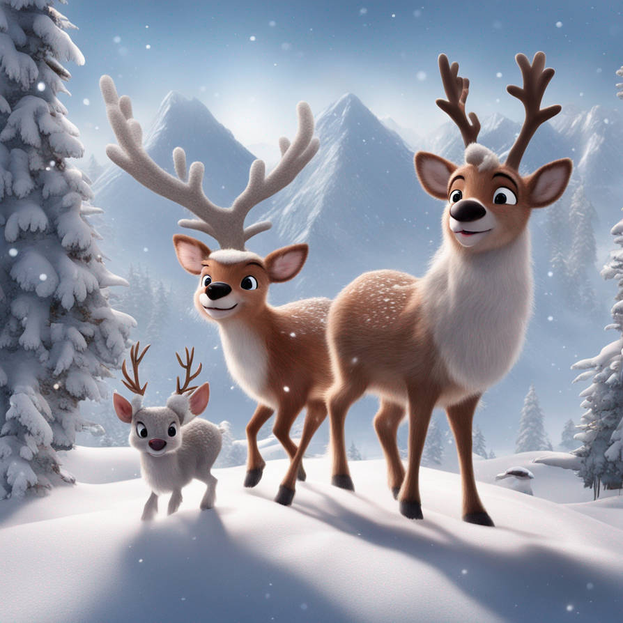 Animated Rudolph Flying Happy New Year 2025 by DarkMoonAnimation on DeviantArt