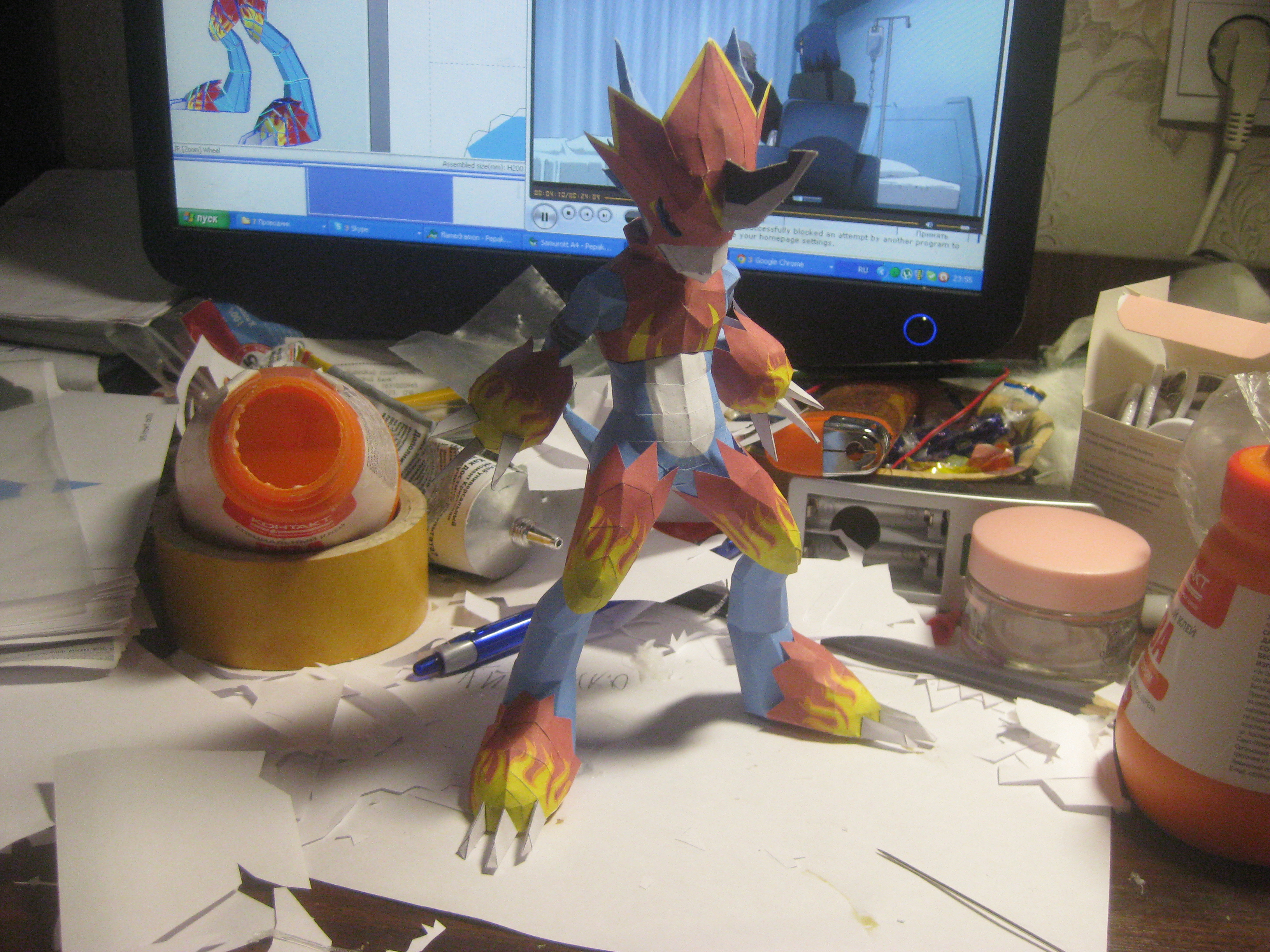 Flamedramon papercraft