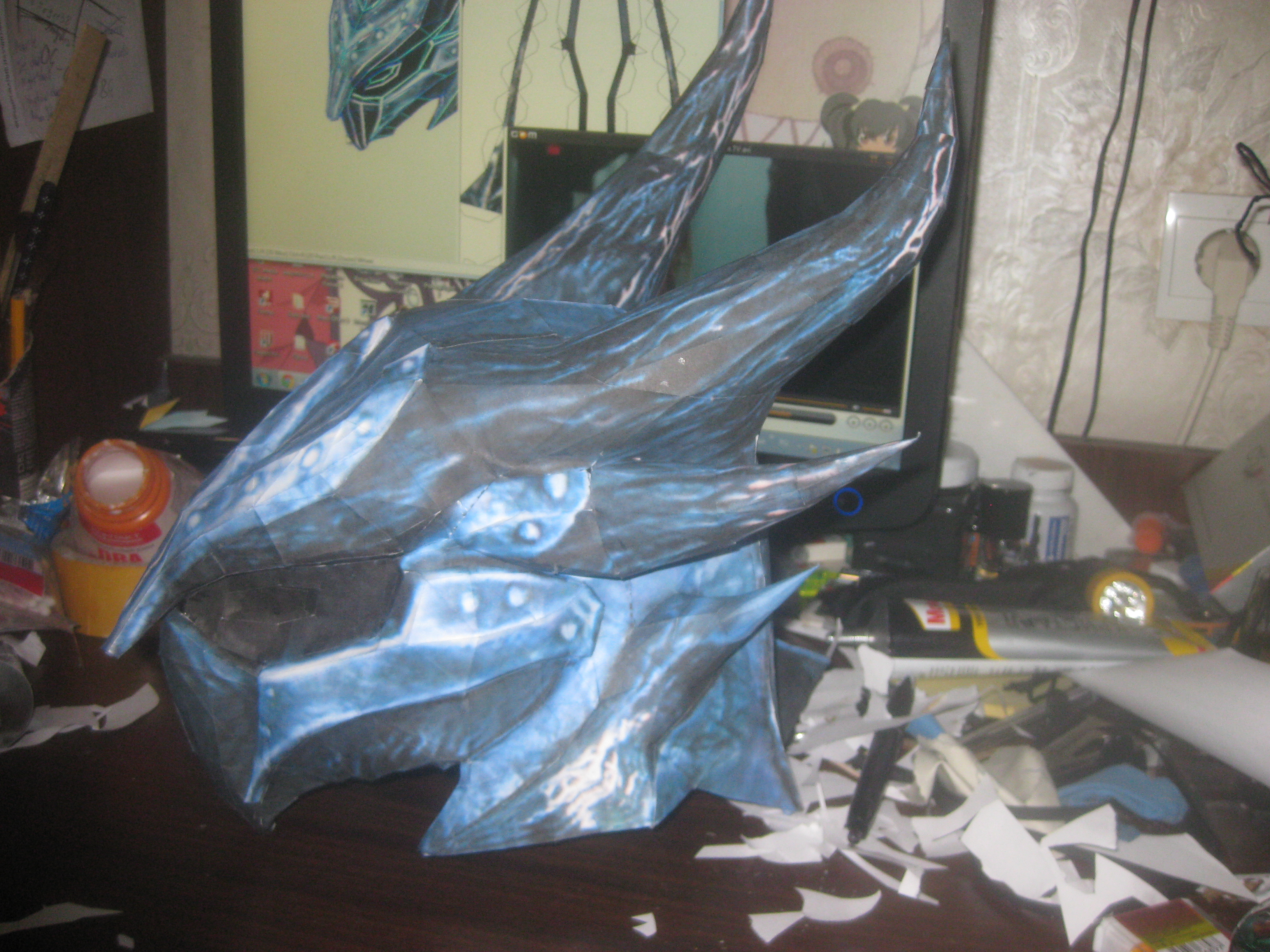 Daedric helmet papercraft