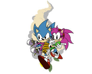 Sonic and Amy Color-Sonic CD Contest Entry