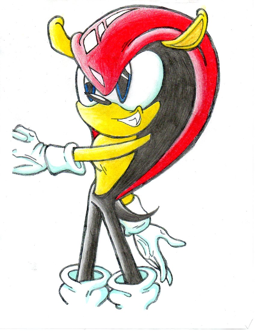 Sonic Mighty Armadillo Pencil Art Gamer Art. Instant 