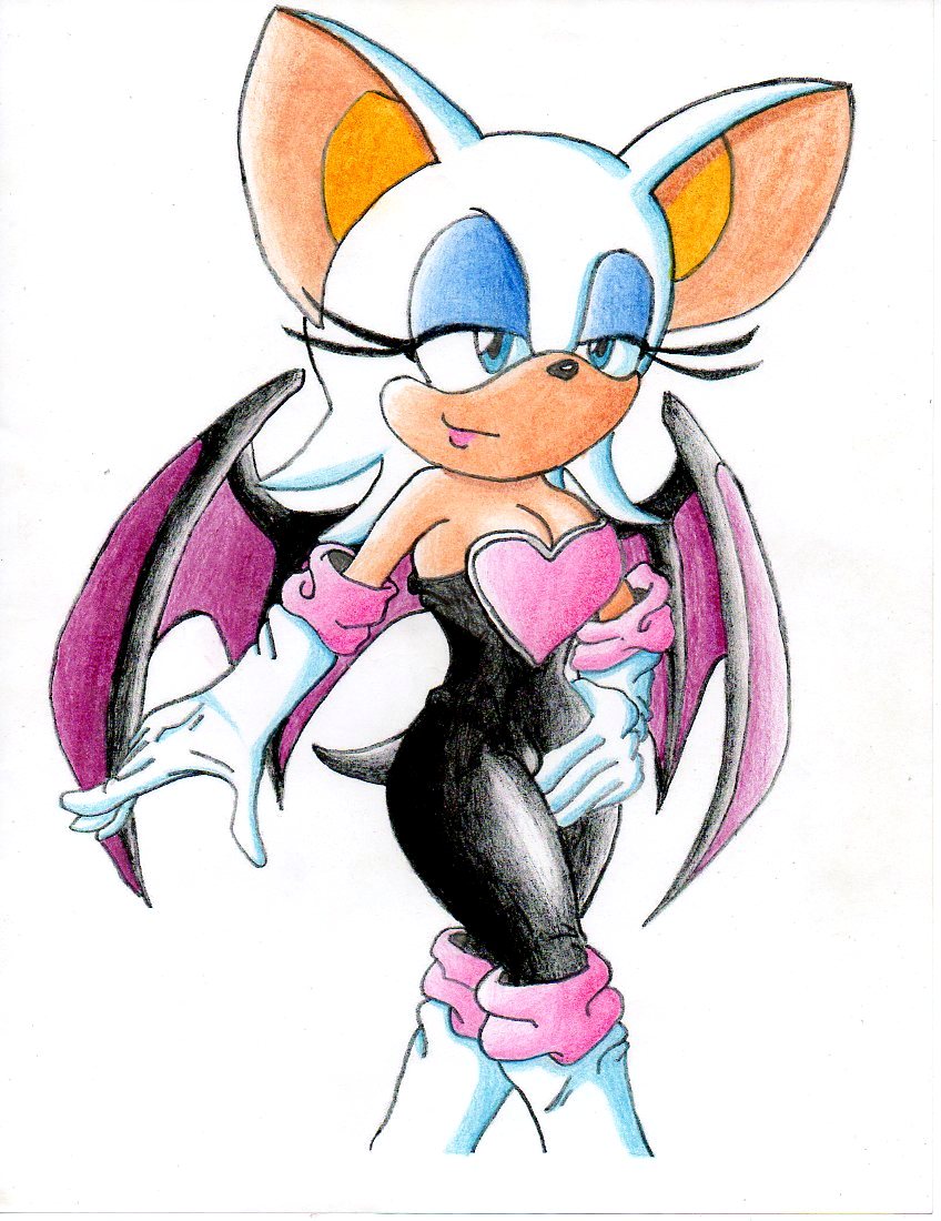 Rouge The Bat — Colored over an old Mighty Sketch I found in my