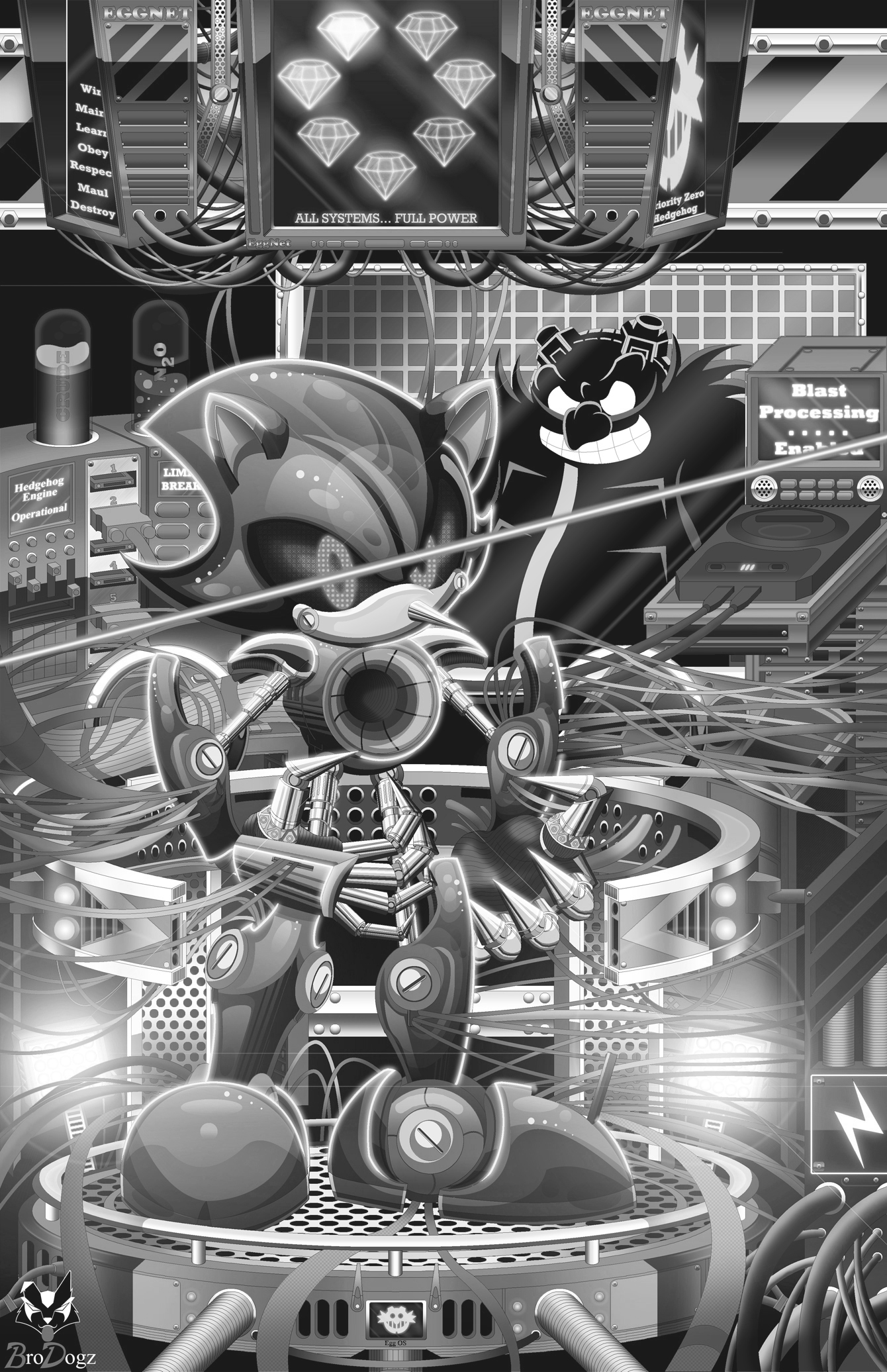 Anniversary Series Lineart - Metal Sonic by BroDogz on DeviantArt