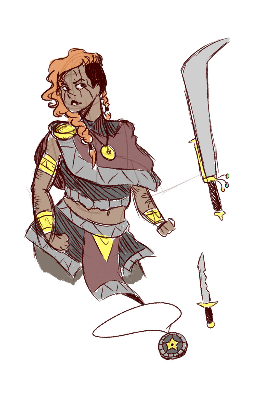 Lucinda The Ragged - Human! Warriors Oc [SKETCH] by Hecate-Art on ...