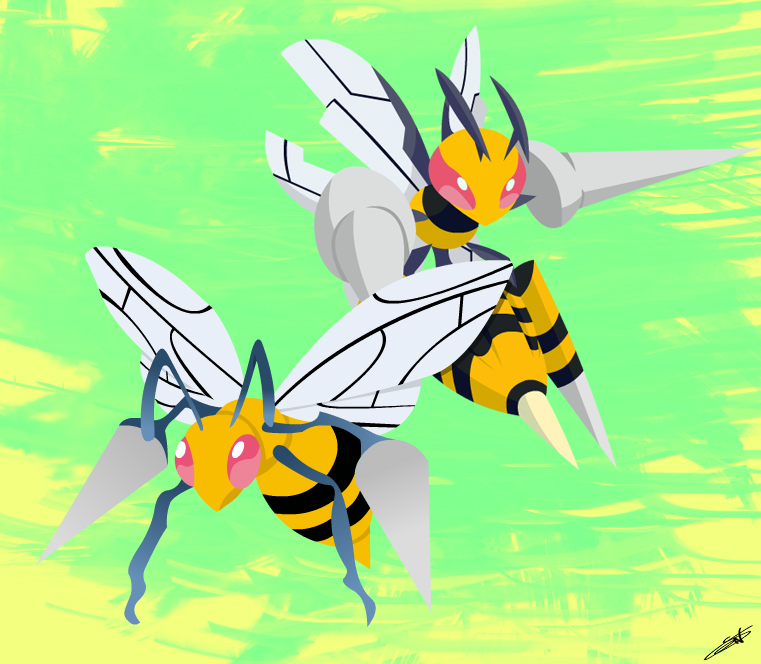 Oc Beedrill Beedrill and Mega Beedrill by EdoNovaIllustrator on DeviantArt