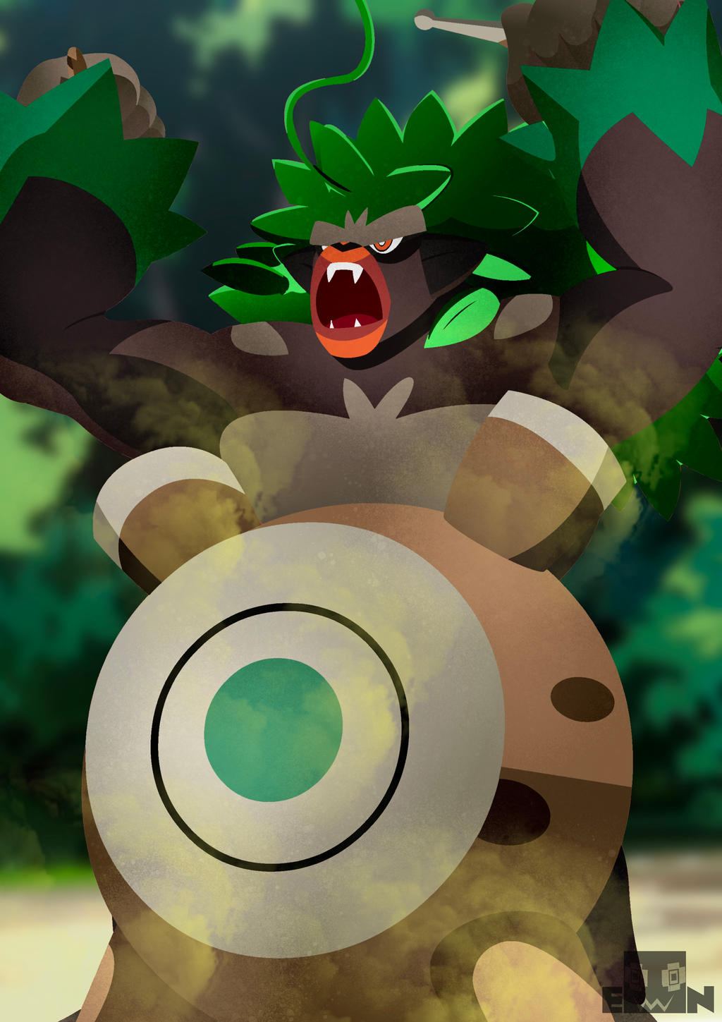 Pokemon Rillaboom Deviantart Rillaboom - the forest song by EdoNovaIllustrator on DeviantArt